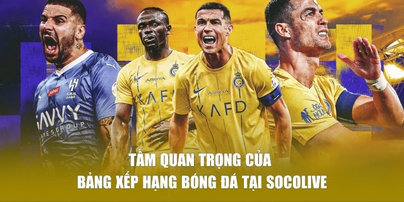 Tầm quan trọng của bảng thứ tự bóng đá